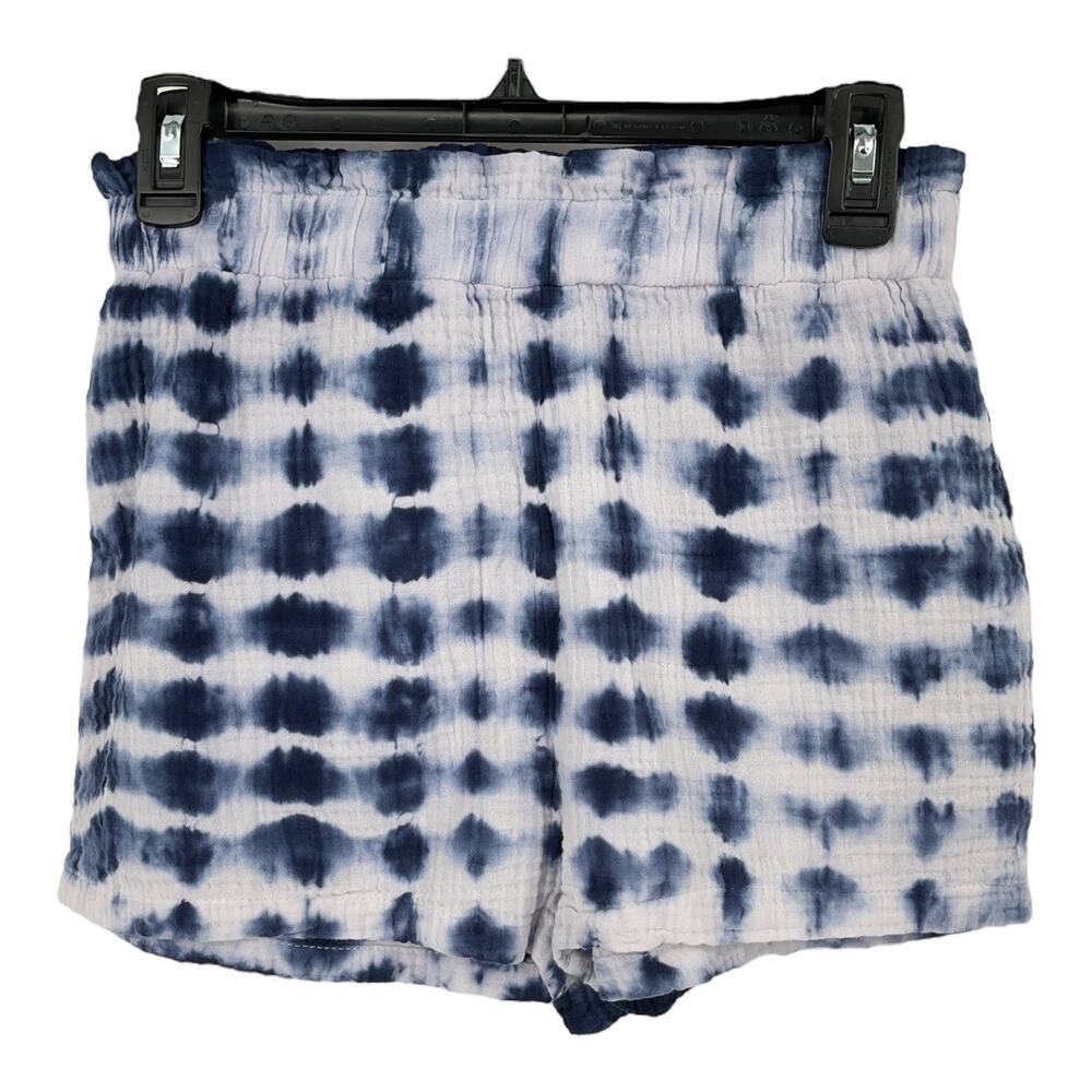 BB Dakota shorts Saturday's Child Tie Dye Smocked cotton gauze blue Small S